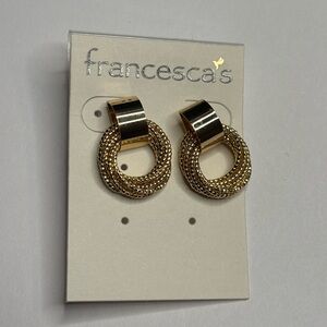 Francesca's Textured Gold Earrings | NEW